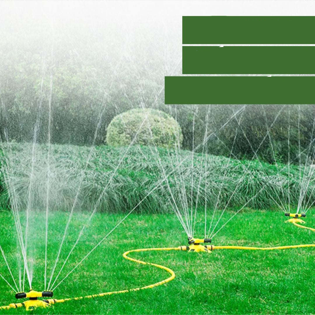 AquaLux 360º Sprinklersystem | Automatisk vandingsløsning med en forstærket 15M slange til optimal havepleje-zarada.dk