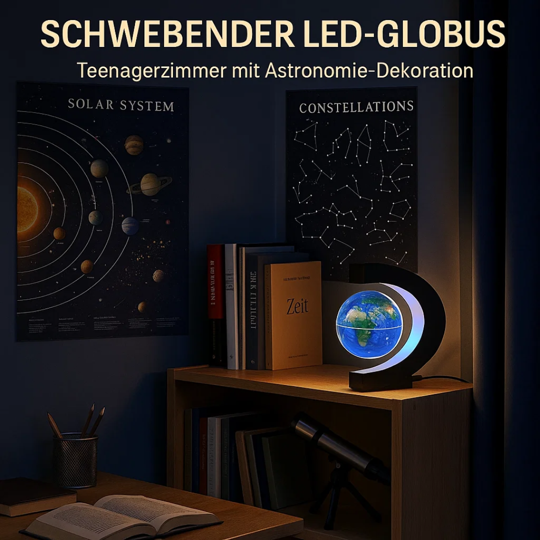 AstroGlobe LED Verdensbold – Svævende Globe Lampe med Magnetisk Ophæng