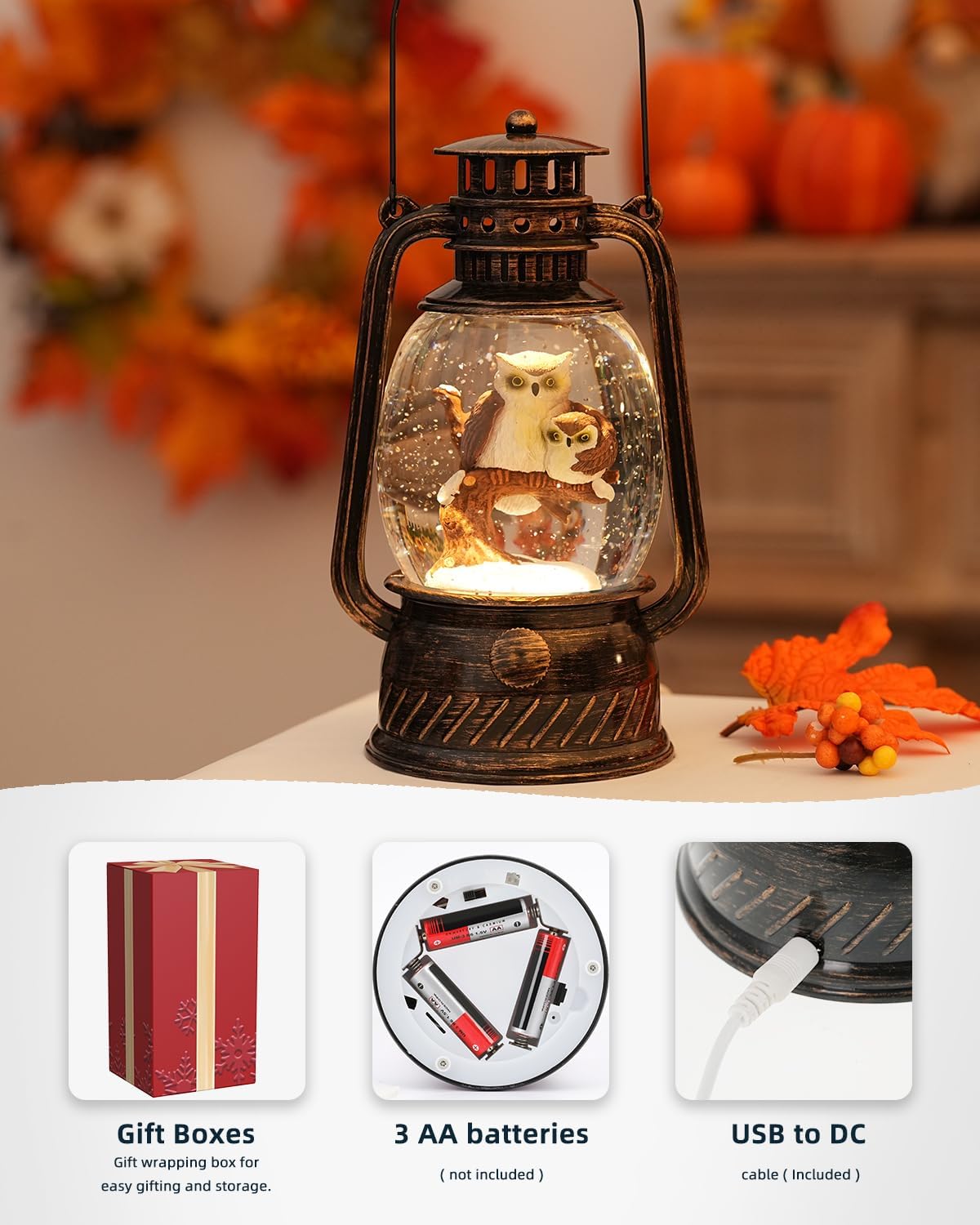 LED Pumpkin Light for Autumn Decoration – Warm Light with 6-Hour Timer