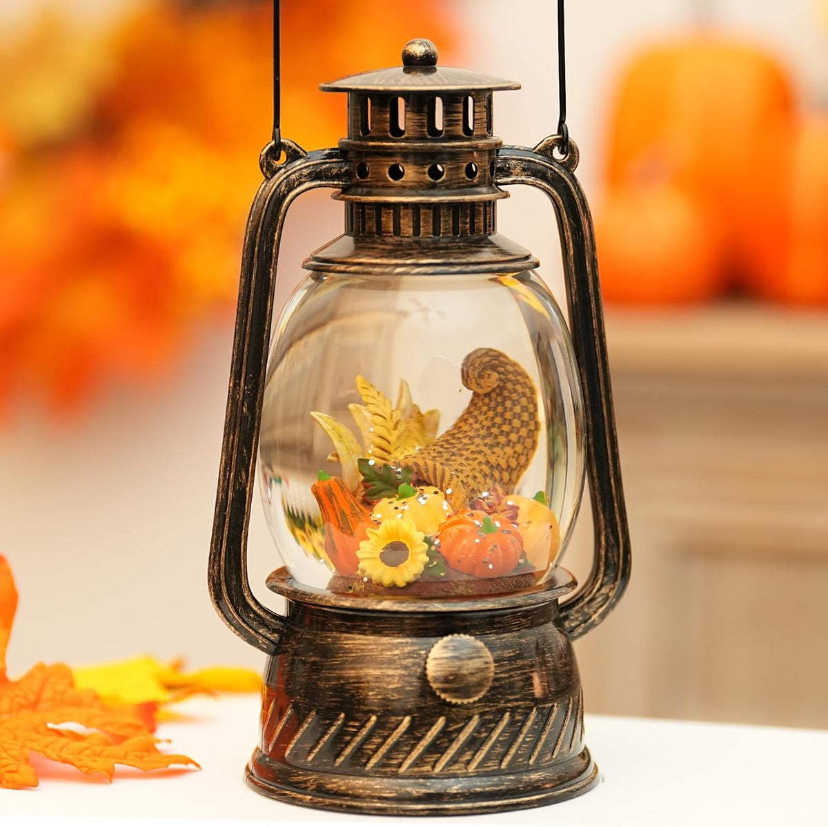 LED Pumpkin Light for Autumn Decoration – Warm Light with 6-Hour Timer