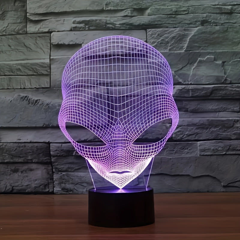 AstroLicht – 3D-alienlampe med LED farvebelysning og touchbetjening