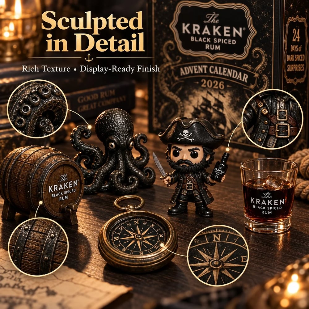 Kraken Rum Advent Calendar – 24-Day Mini Bottle Christmas Countdown