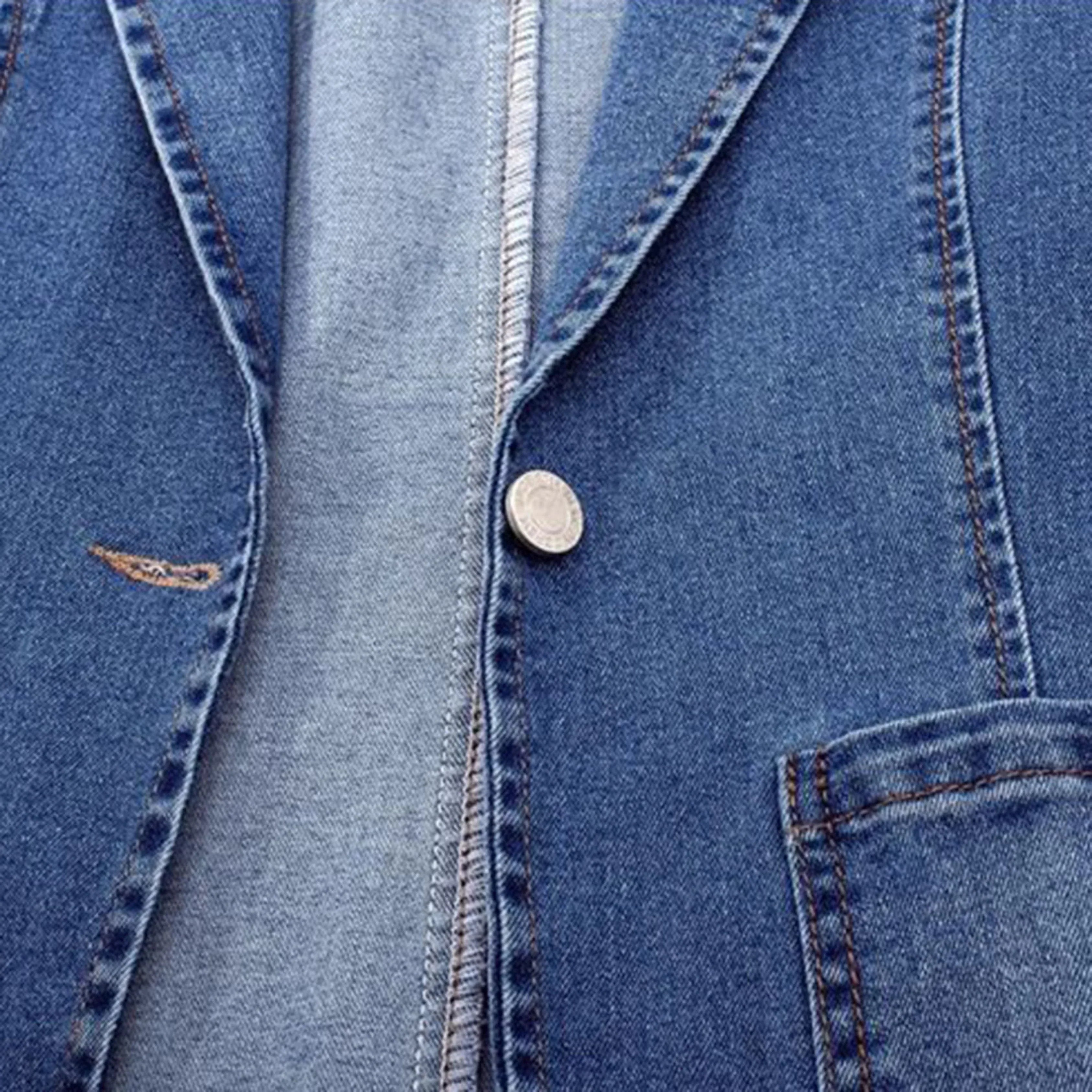 Magdalena Kvinders Blazer – Moderne Elegant & Alsidig Denim Blazer til Alle Anledninger