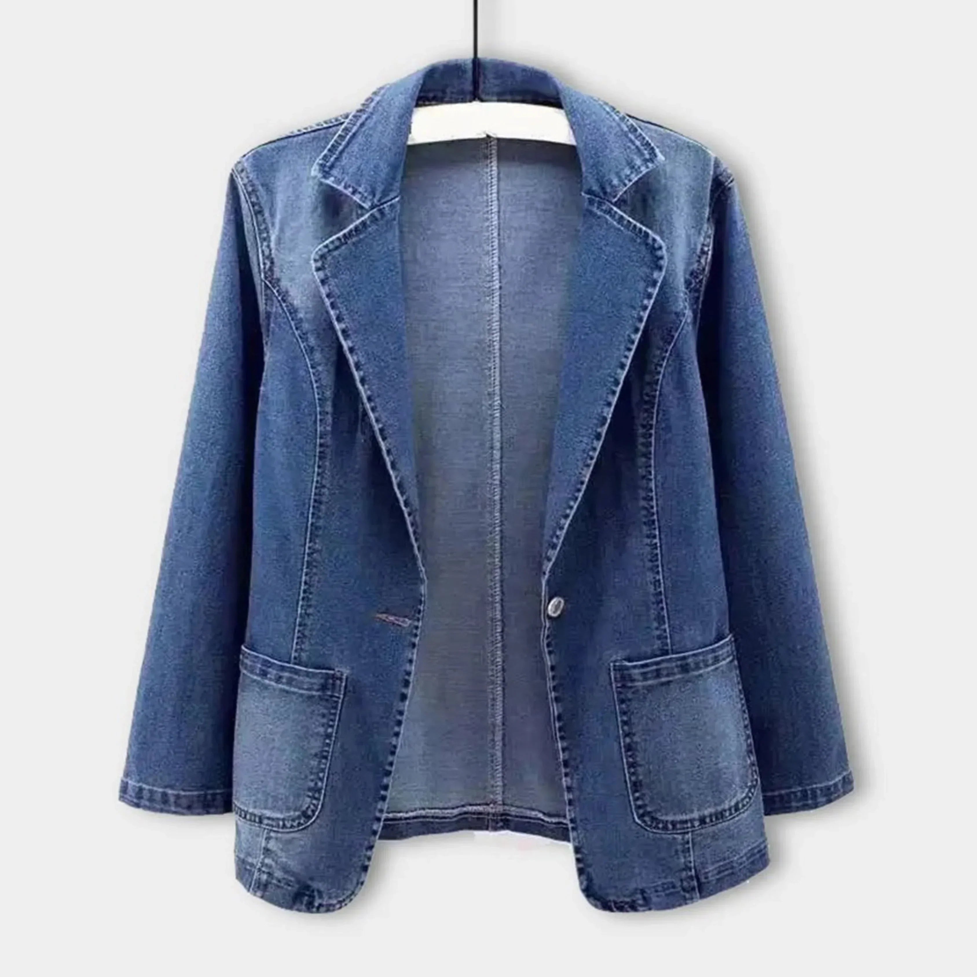 Magdalena Kvinders Blazer – Moderne Elegant & Alsidig Denim Blazer til Alle Anledninger