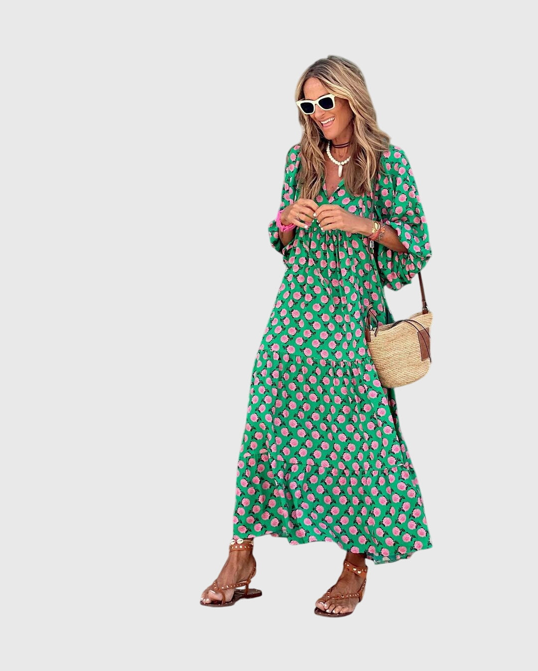 Boho Maxi Kjole – Åndbart Stof & Let Følelse