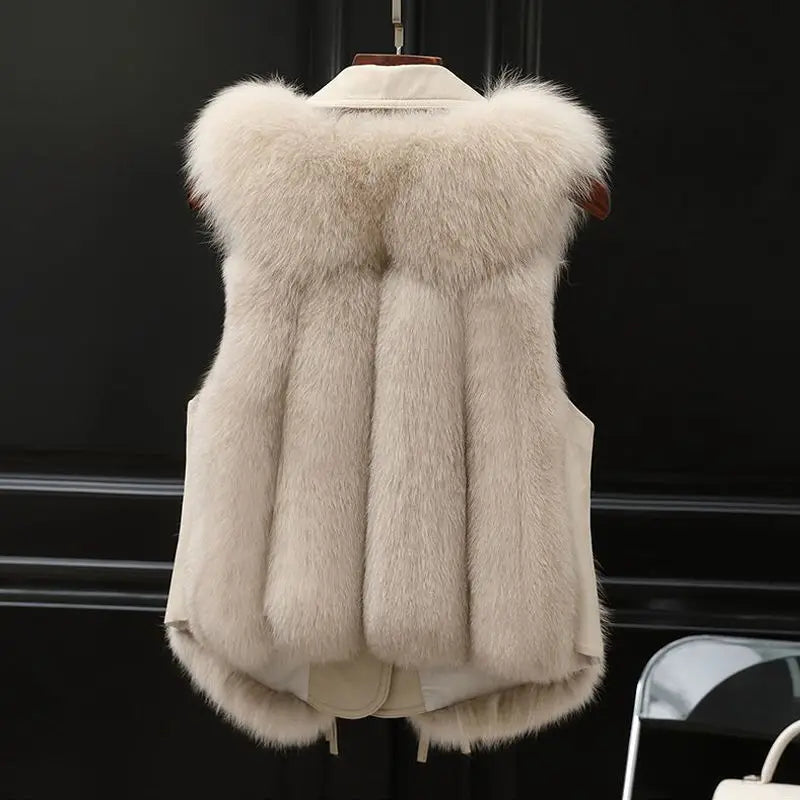 Dilara Kvinders Vest i Faux Fur – Elegant Design med Justerbar Pasform & Blød For
