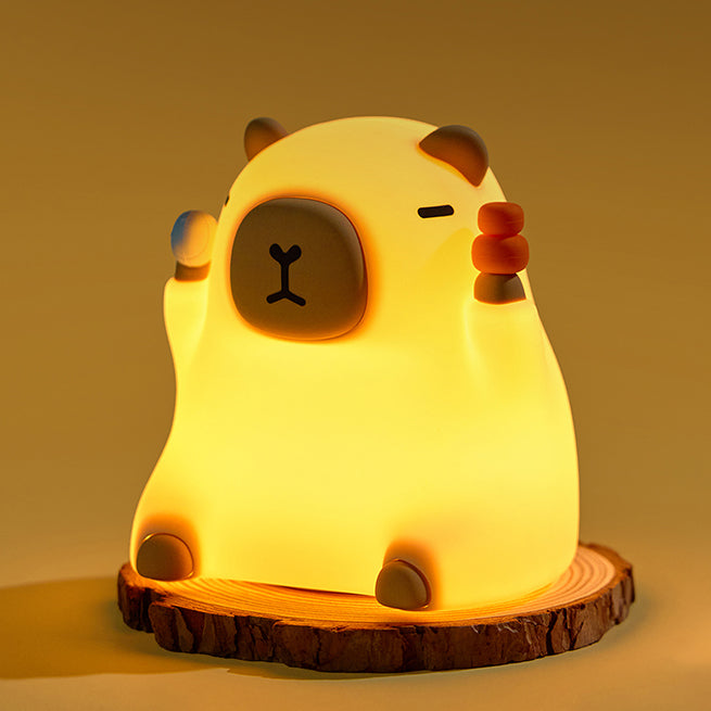 SquishBara | Capybara Squishy Nattelys Ideelt Gave til Alle Aldersgrupper