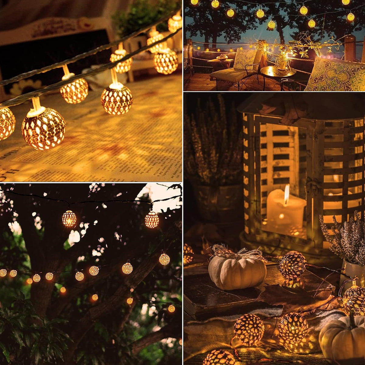 Moroccan Solar Light String – 12 m, 100 Waterproof LED Lights