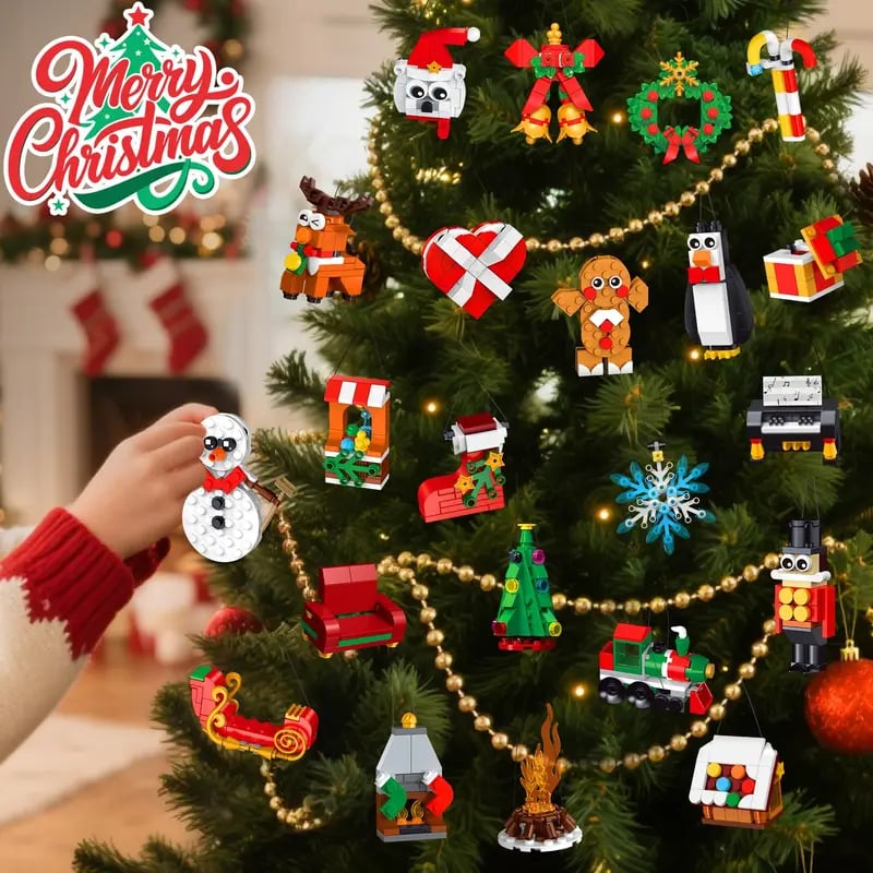 CraftVent | 24 Dages Jule Countdown Ornament Byggesæt Adventskalender