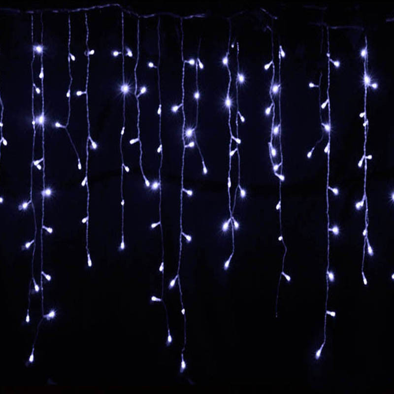LED-julbelysning med istappar och stjärnhimmel – ljusgardin för utomhusbruk