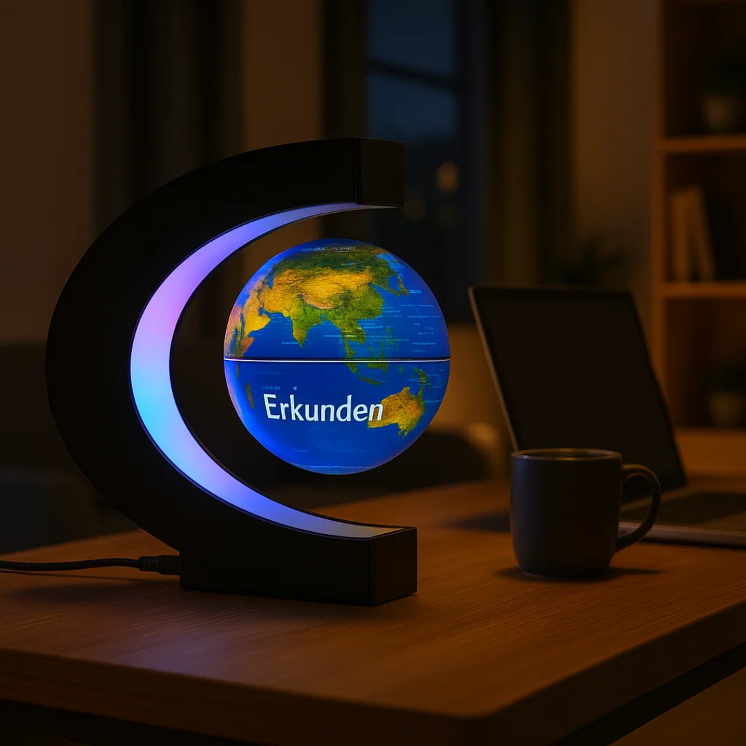 AstroGlobe LED Verdensbold – Svævende Globe Lampe med Magnetisk Ophæng