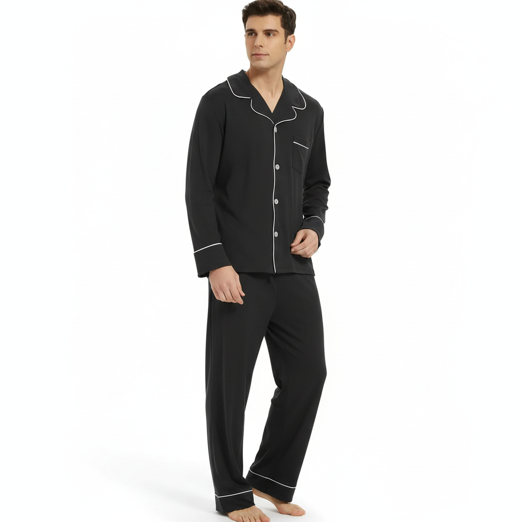 Herre Pyjamas Sæt Klassisk Stil