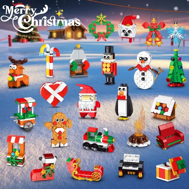 CraftVent | 24 Dages Jule Countdown Ornament Byggesæt Adventskalender