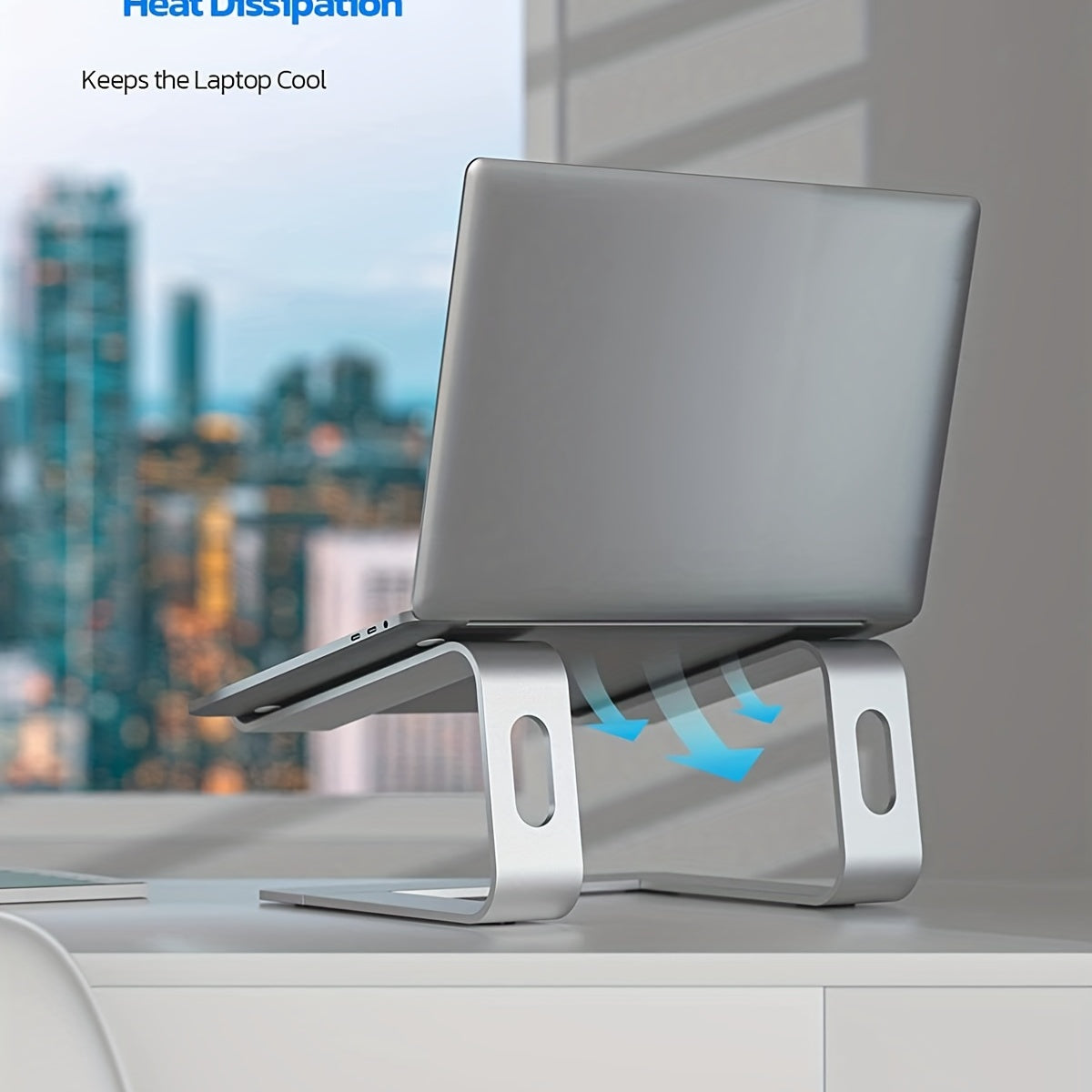 Aluminium Laptopstandaard – Ergonomisk og Ventilerende