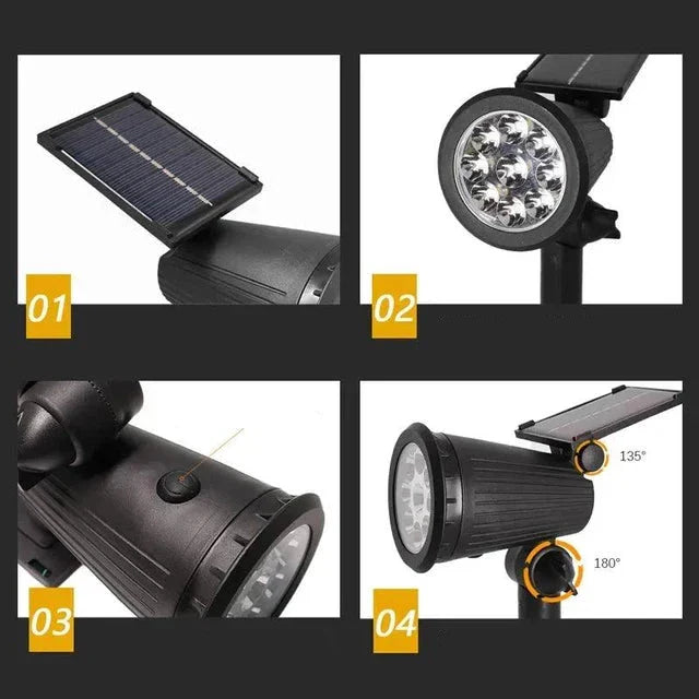 SolarFlare - Solcelledrevne LED spotlights til effektiv udendørsbelysning