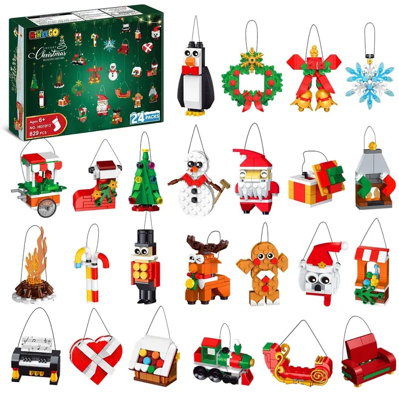 CraftVent | 24 Dages Jule Countdown Ornament Byggesæt Adventskalender