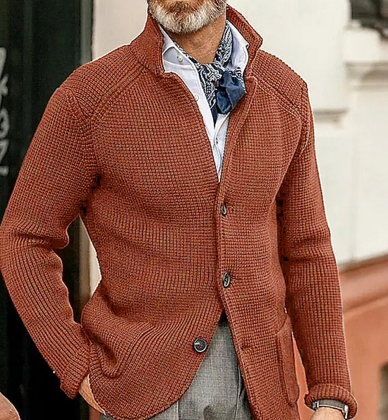 Edward Blazer Herre Vintage – Elegant Ståkrave, Lange Ærmer & Tidløst Design