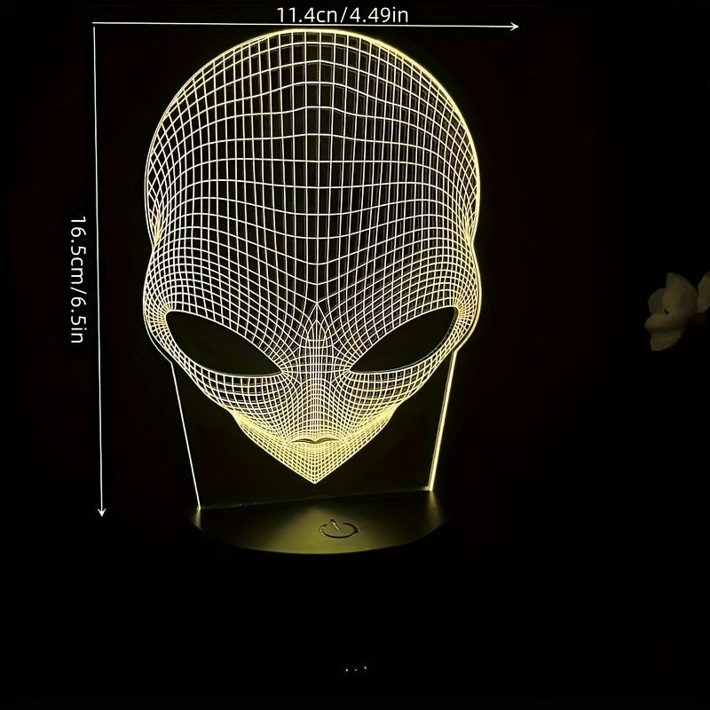 AstroLicht – 3D-alienlampe med LED farvebelysning og touchbetjening