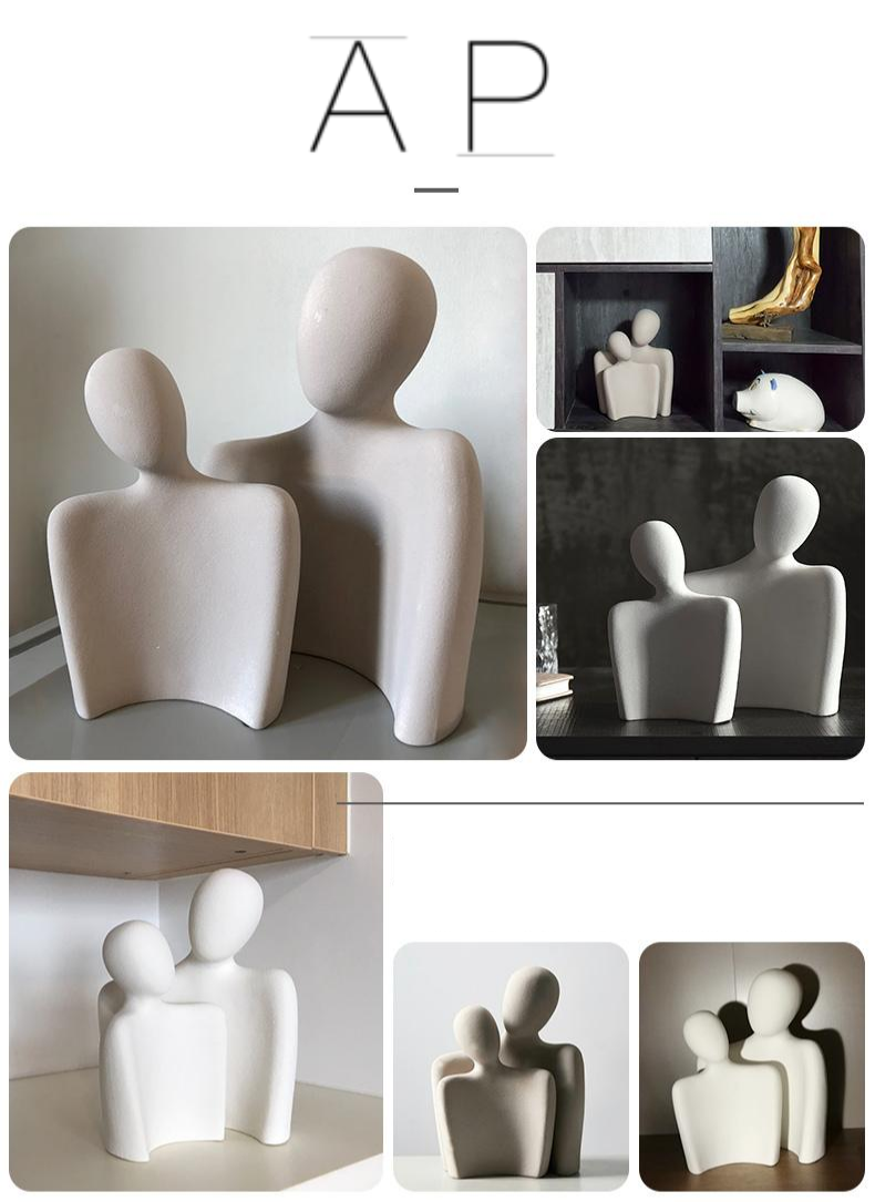 Abstrakt Kærlighedsstatue Til Hjemmet Dekoration