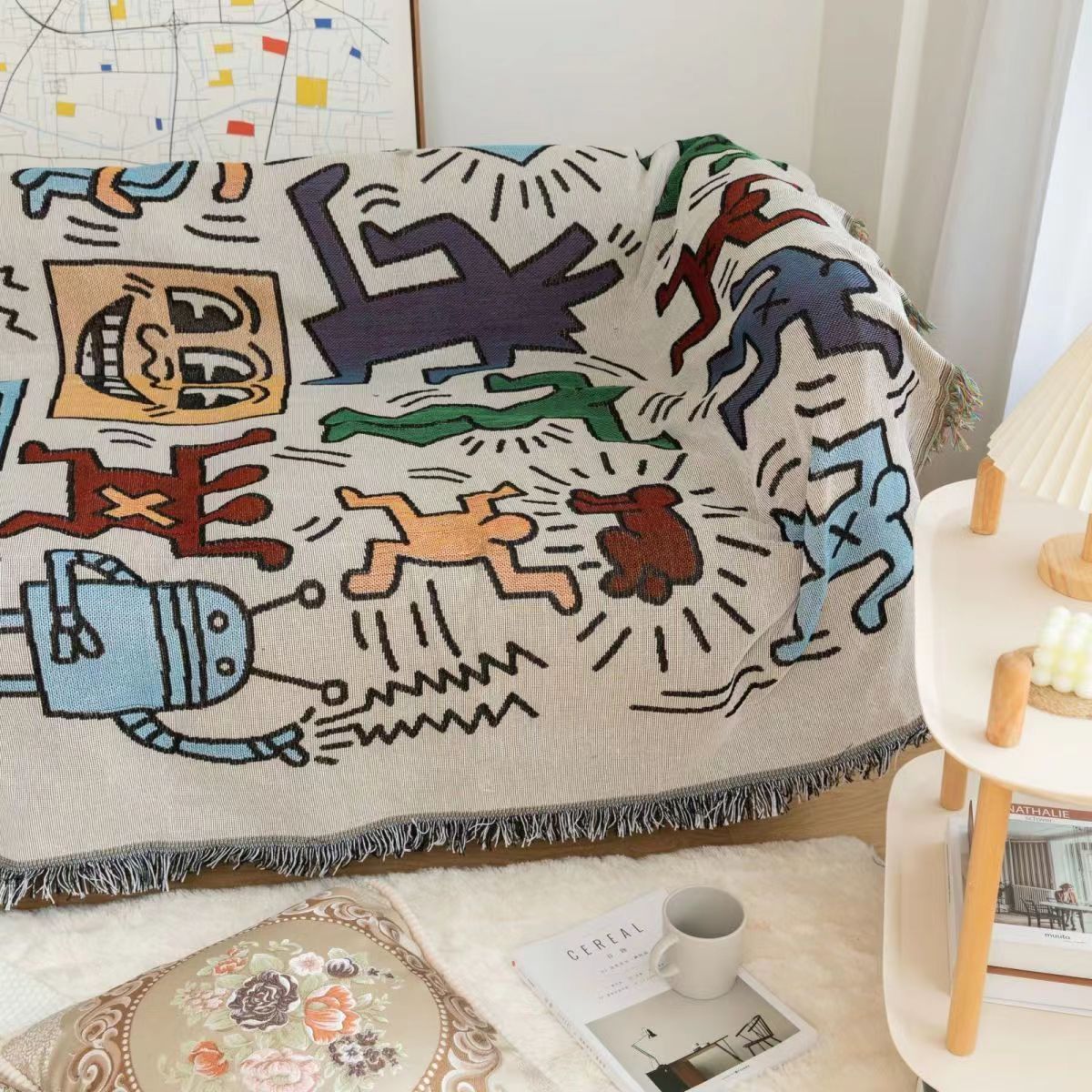 Animeret Kastetæppe med Puslespil Design
