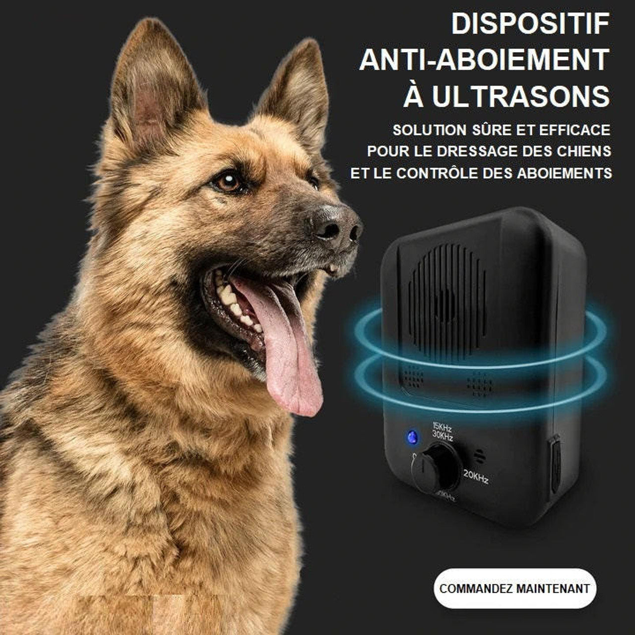 Anti-barkapparat med Ultrasound til Hunde