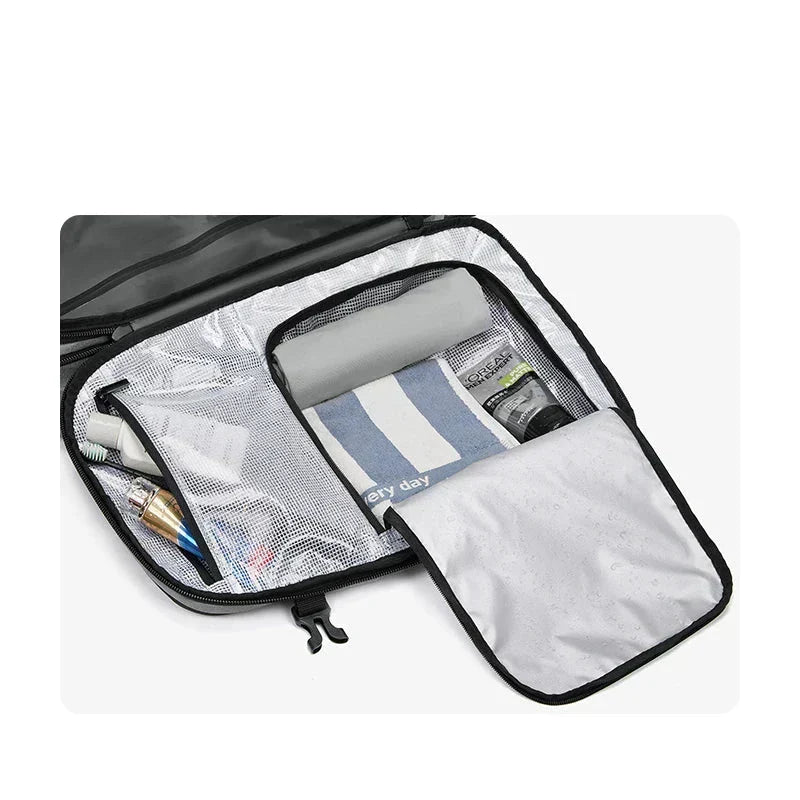 Anti-tyveri Vacuum Komprimering Rygsæk - 60L Udvidelig Airback Rygsæk med Åndbart Design