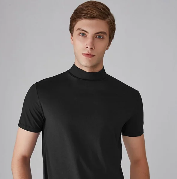 Anti-sved T-shirt med høj hals til mænd