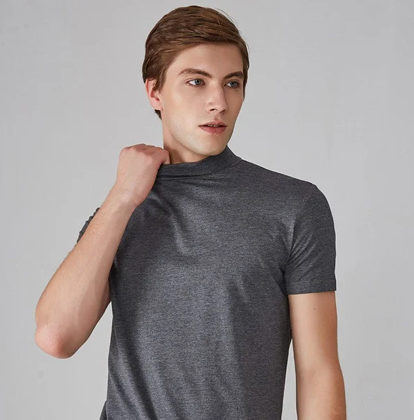 Anti-sved T-shirt med høj hals til mænd