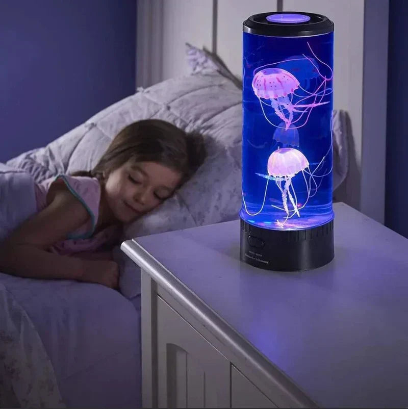 AquaLume – LED Manet Lava Lampe med Farveskift