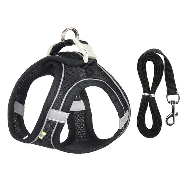 Eventyrlig Katteharness med Snor – Justerbar og Reflekterende