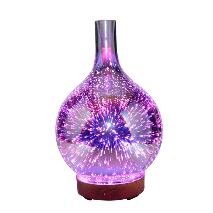 Aroma Diffuser i 3D Glas med LED Lys