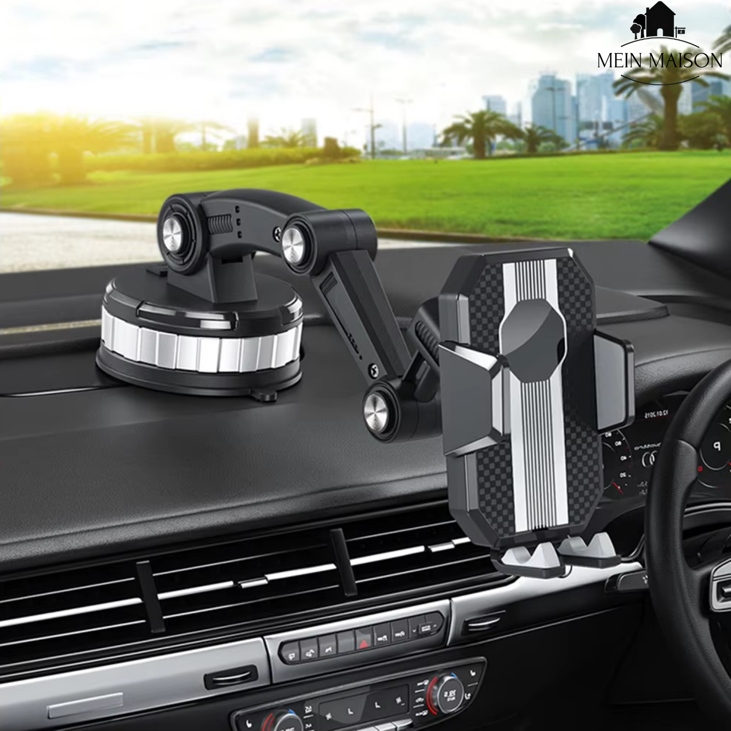 Auto Smartphoneholder med Maksimal Fleksibilitet – Universel og Holdbar Montering