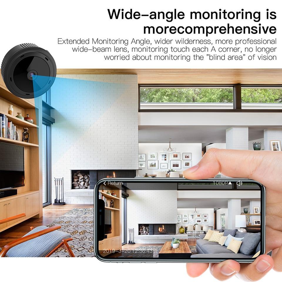 Mini WiFi Kamera 1080P HD IR Nattesyn Hjemmesikkerhedskamera Baby Monitor