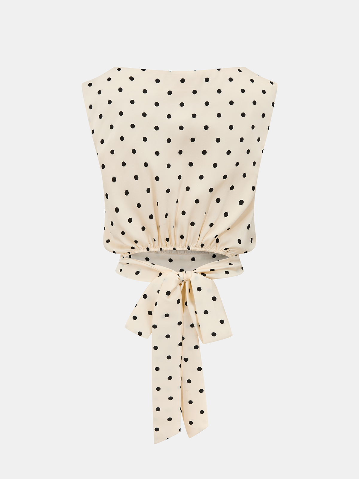 Polka Dot Ærmeløs Top & Maxi Skirt Sæt