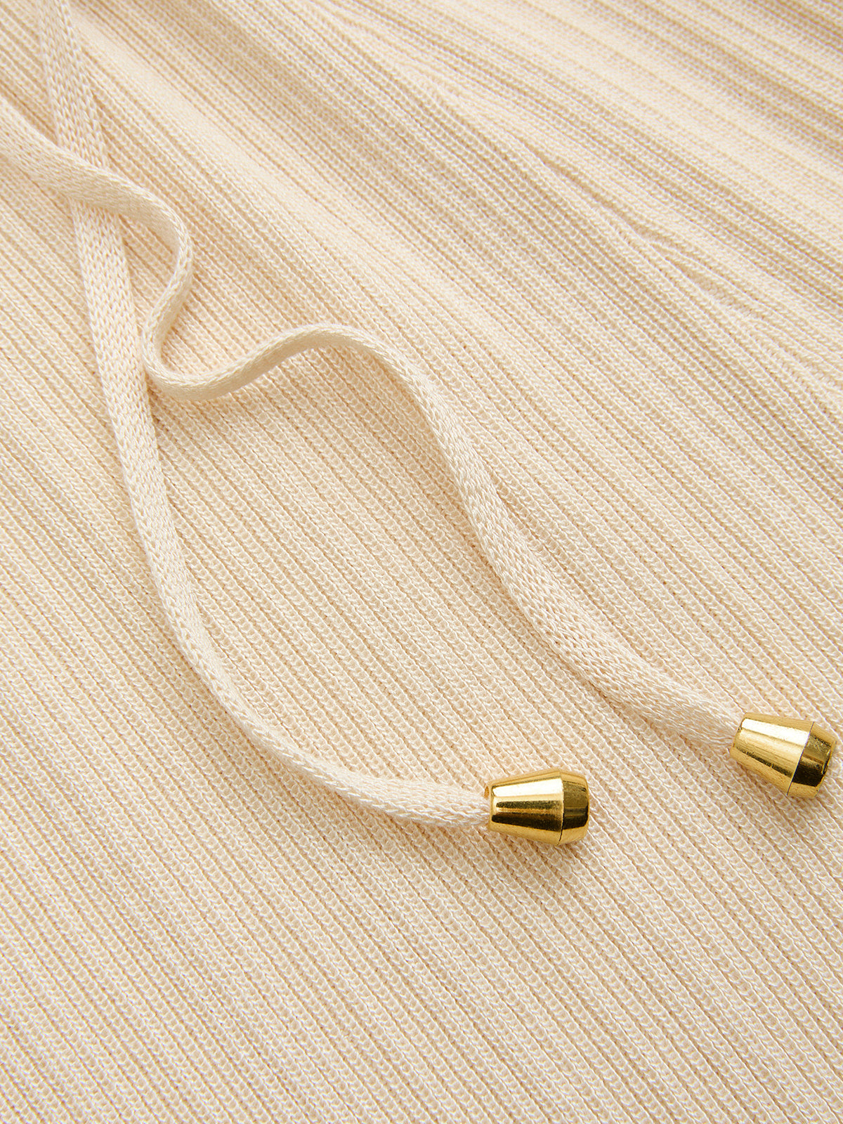 Kontrast Trim Polo Top & Drawstring Bukser Sæt