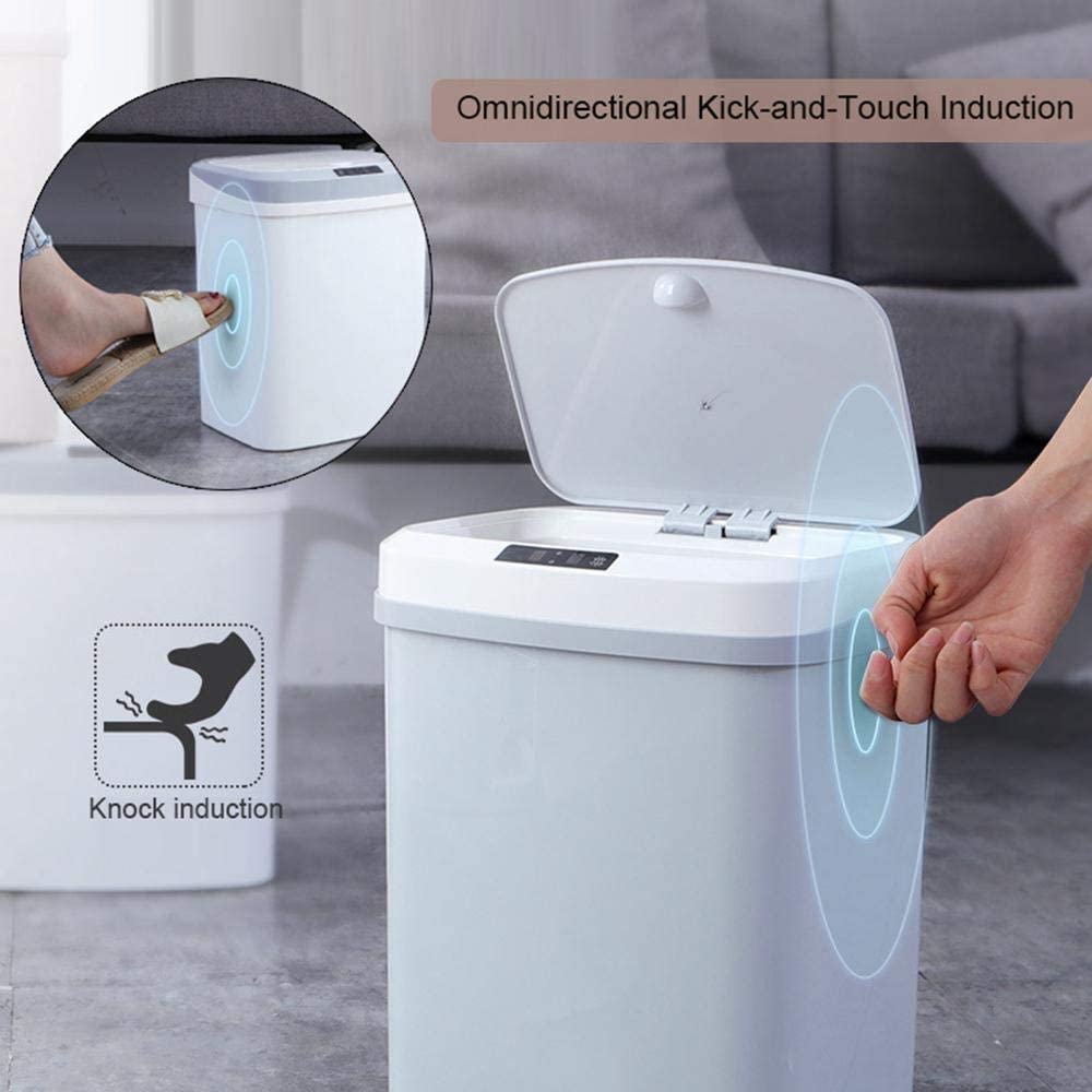 Automatisk Sensor Affaldsbeholder – 15L – Kontaktløs & Stille – Til Køkken eller Stue