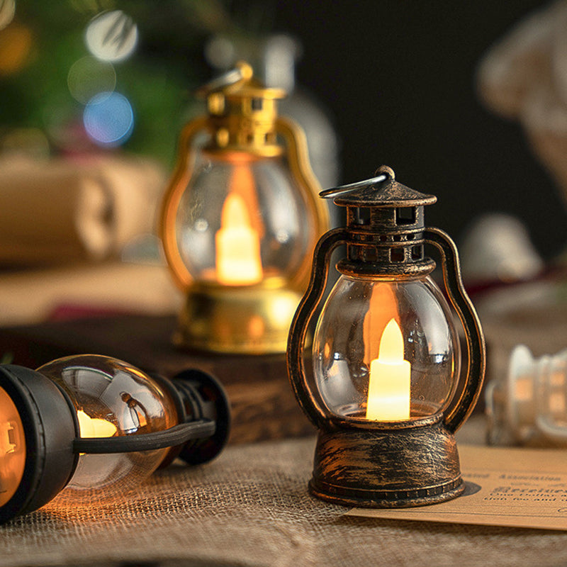 GlowHaven – Vintage LED Bordlampe i Lanterne-stil med Kompakt Design
