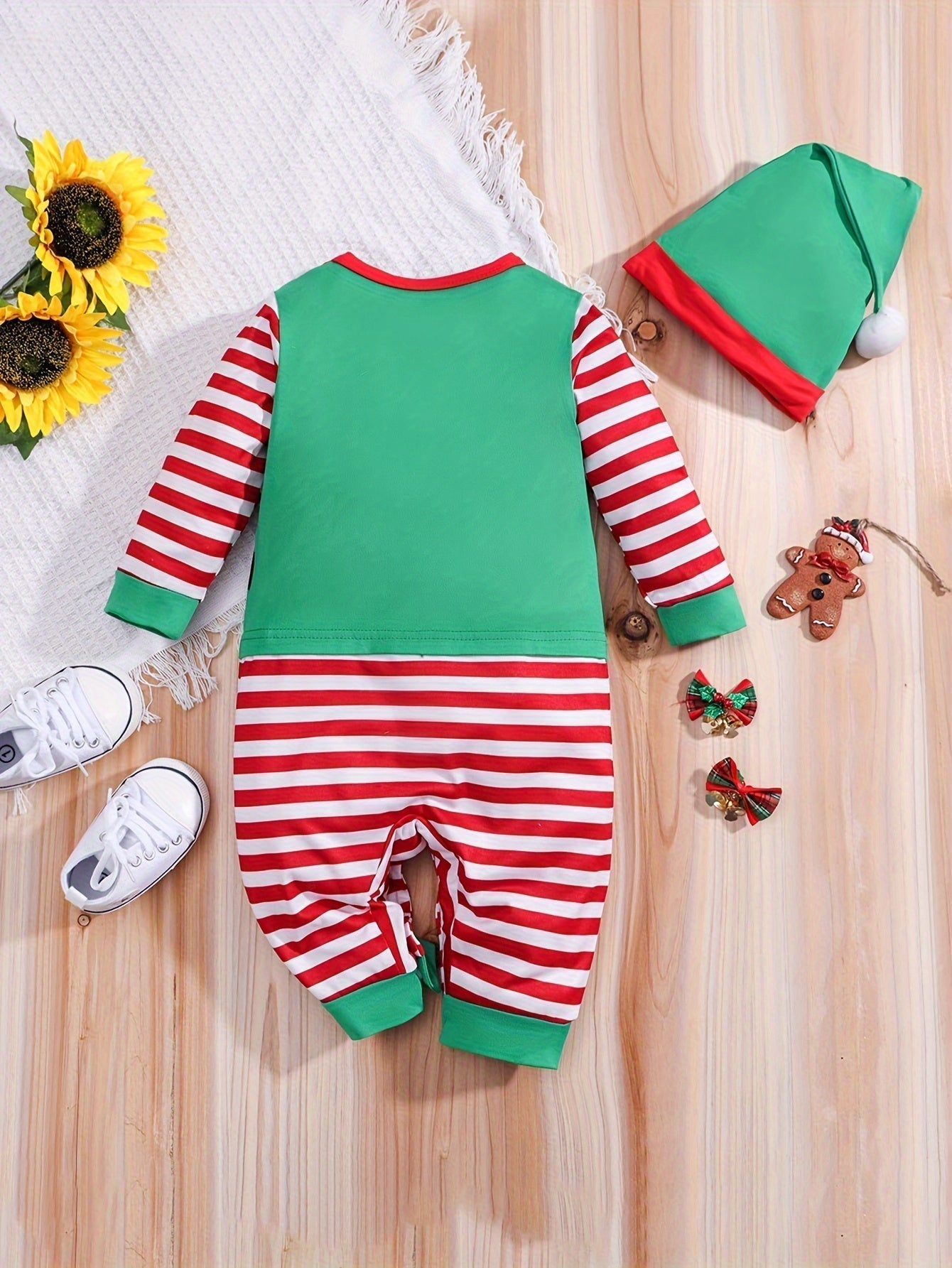 BabyElf Halloween Soveoutfit – Varm Romper med Elvedesign (0–3 år)