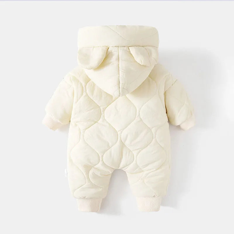 Baby Vinteroveralls med Hætte og Bjørnemotiv