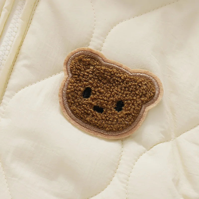 Baby Vinteroveralls med Hætte og Bjørnemotiv