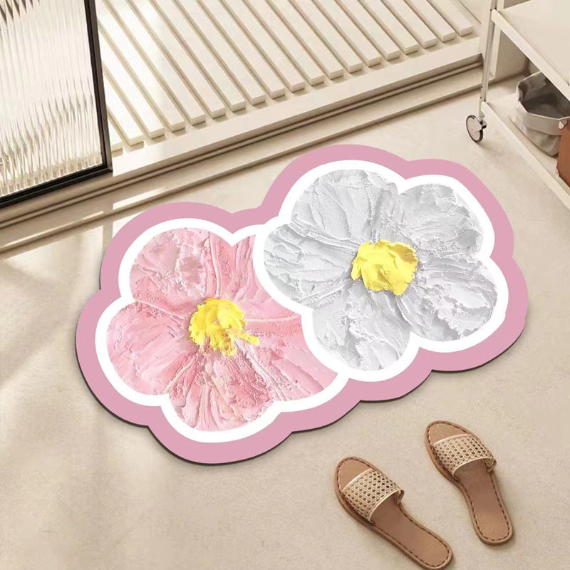 Badeværelsesmåtte Blomsterdesign Skridsikker Komfortabel