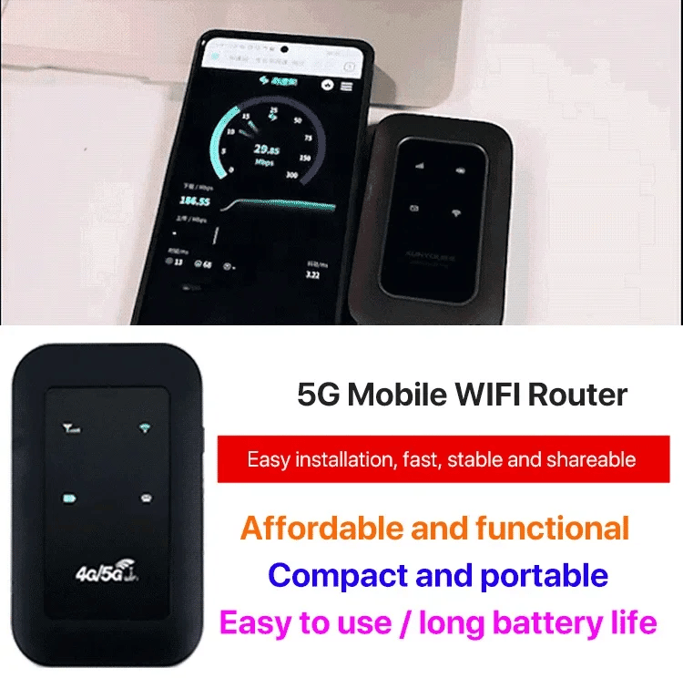 Bærbar 5G WiFi-router Kompakt