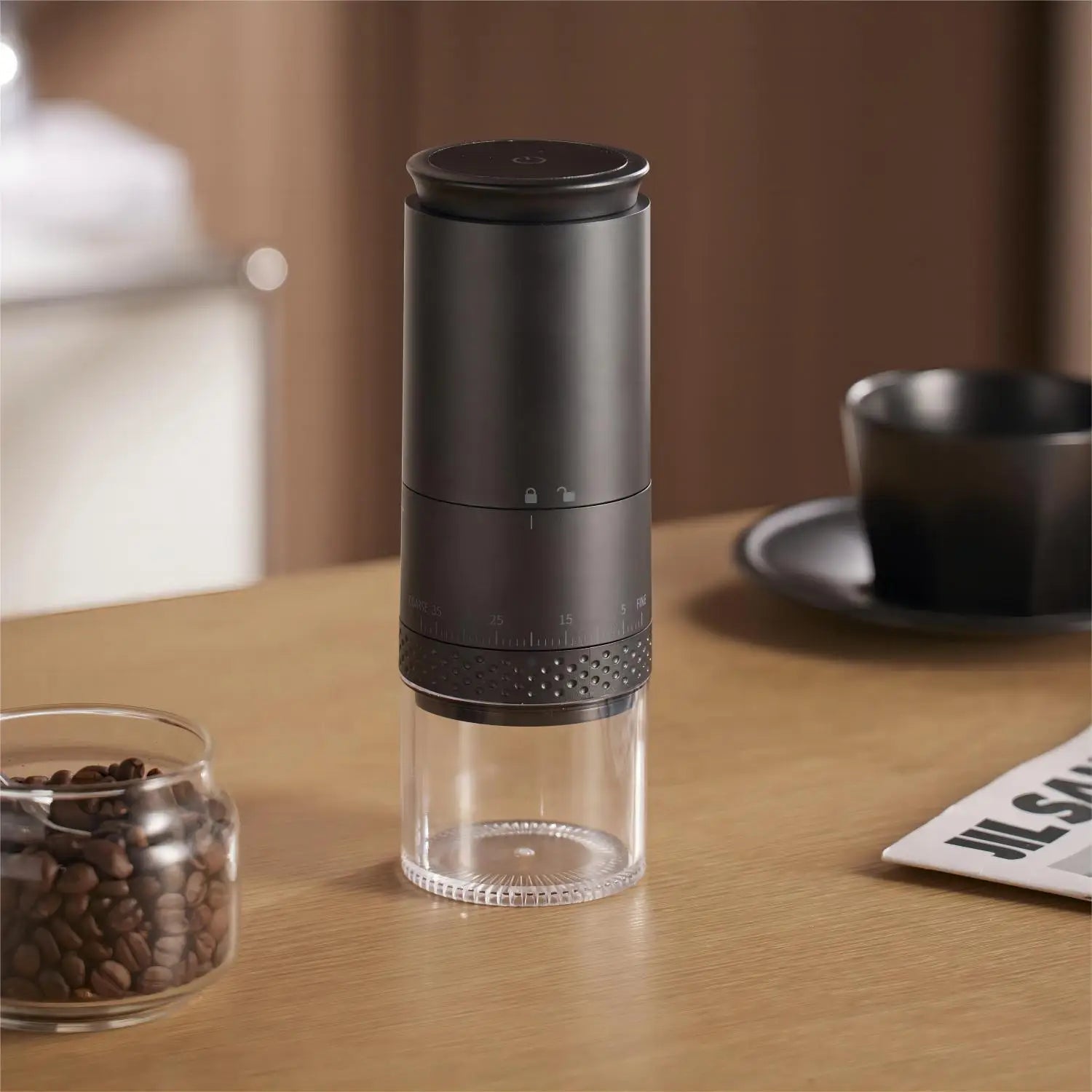 Bærbar Elektrisk Kaffekværn Justerbart Maleniveau