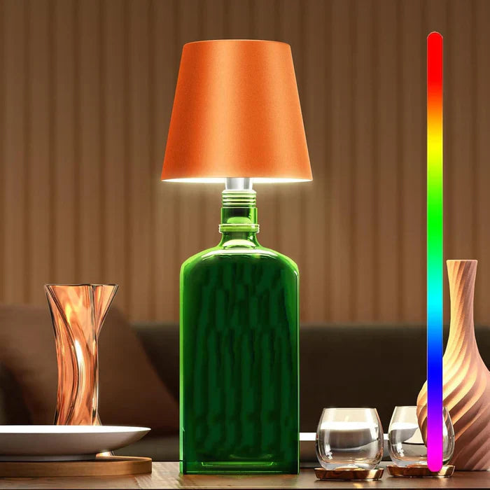 Bærbar LED Flaskelampe Med Touch Kontrol