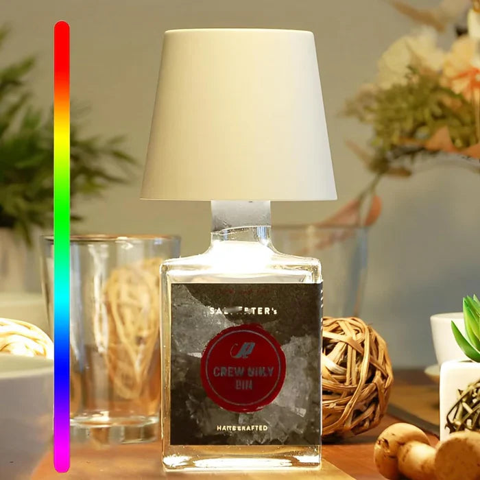 Bærbar LED Flaskelampe Med Touch Kontrol