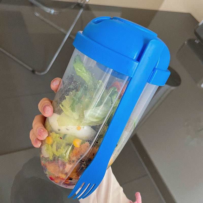 Bærbar Salatbeholder Med Gaffel