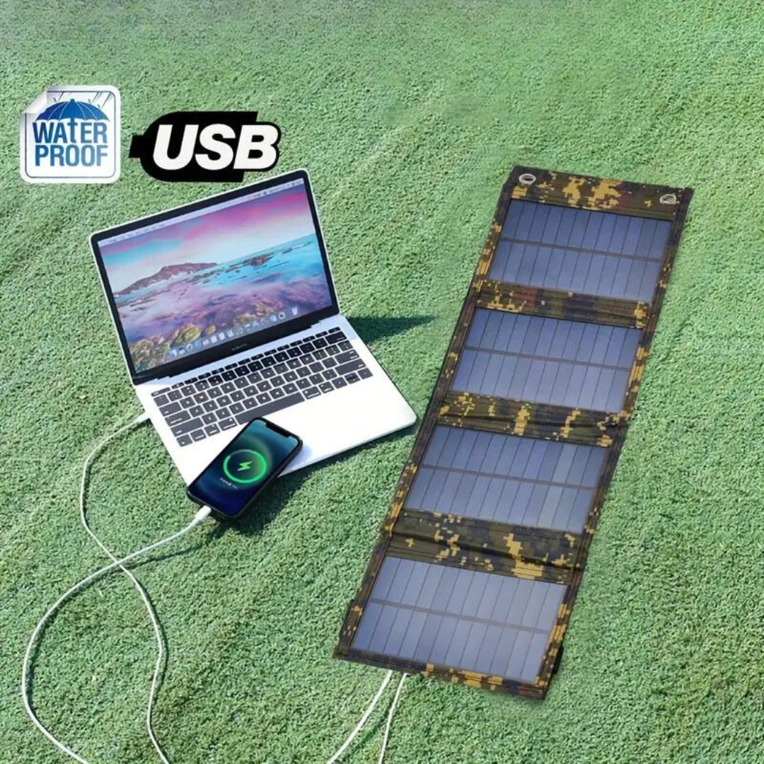 Bærbar Solenergi Powerbank Foldbar