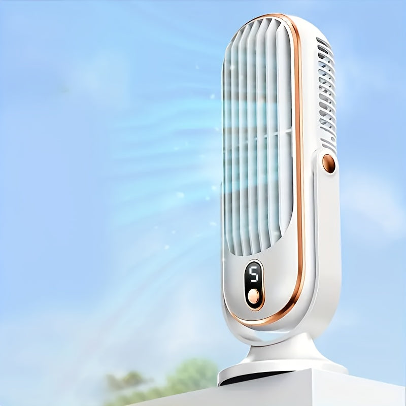 Bærbar Ventilator Dobbelt Motor 720° Rotation Kompakt Design