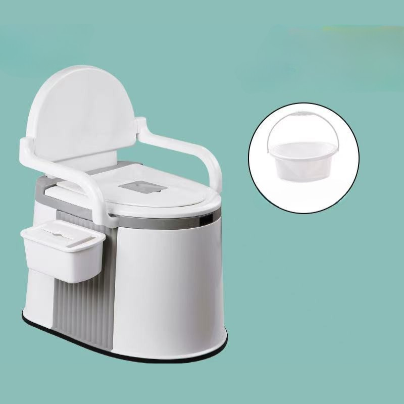 Bærbart Toilet til Voksne og Seniorer - Ergonomisk Design med Låg