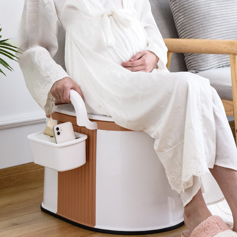 Bærbart Toilet til Voksne og Seniorer - Ergonomisk Design med Låg